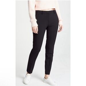 Theory Testra Wool Stretch Ankle Pants Black Office Casual Work Meeting